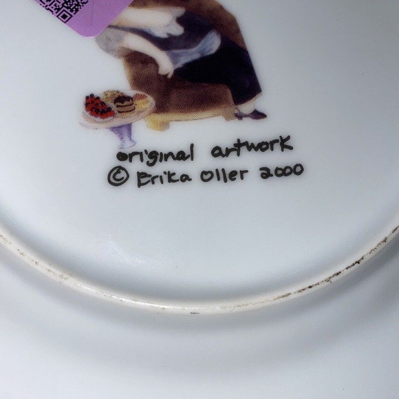 Plates (5) Erika Oller House Of Prill Dessert Salad Plates Wine Coffee LOT - Picture 7 of 8
